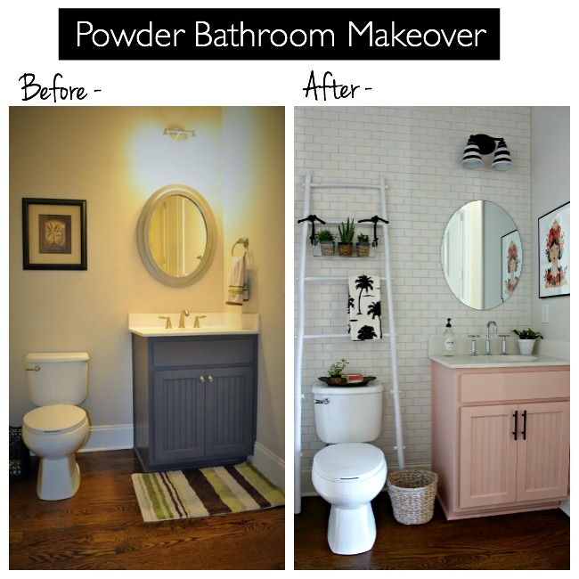 powder bathroom makeover