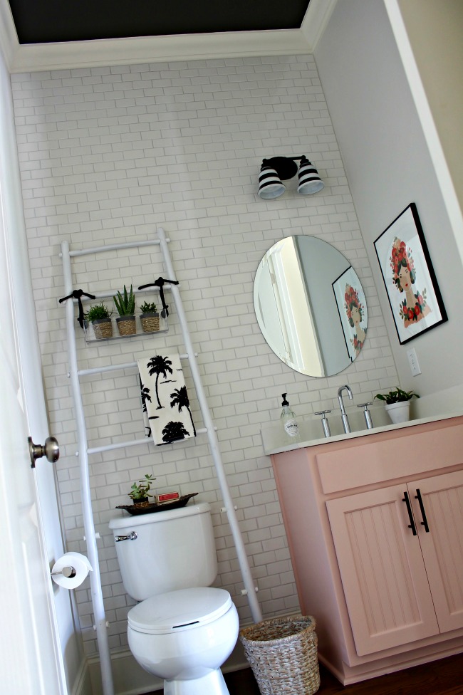 powder bathroom makeover